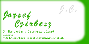 jozsef czirbesz business card